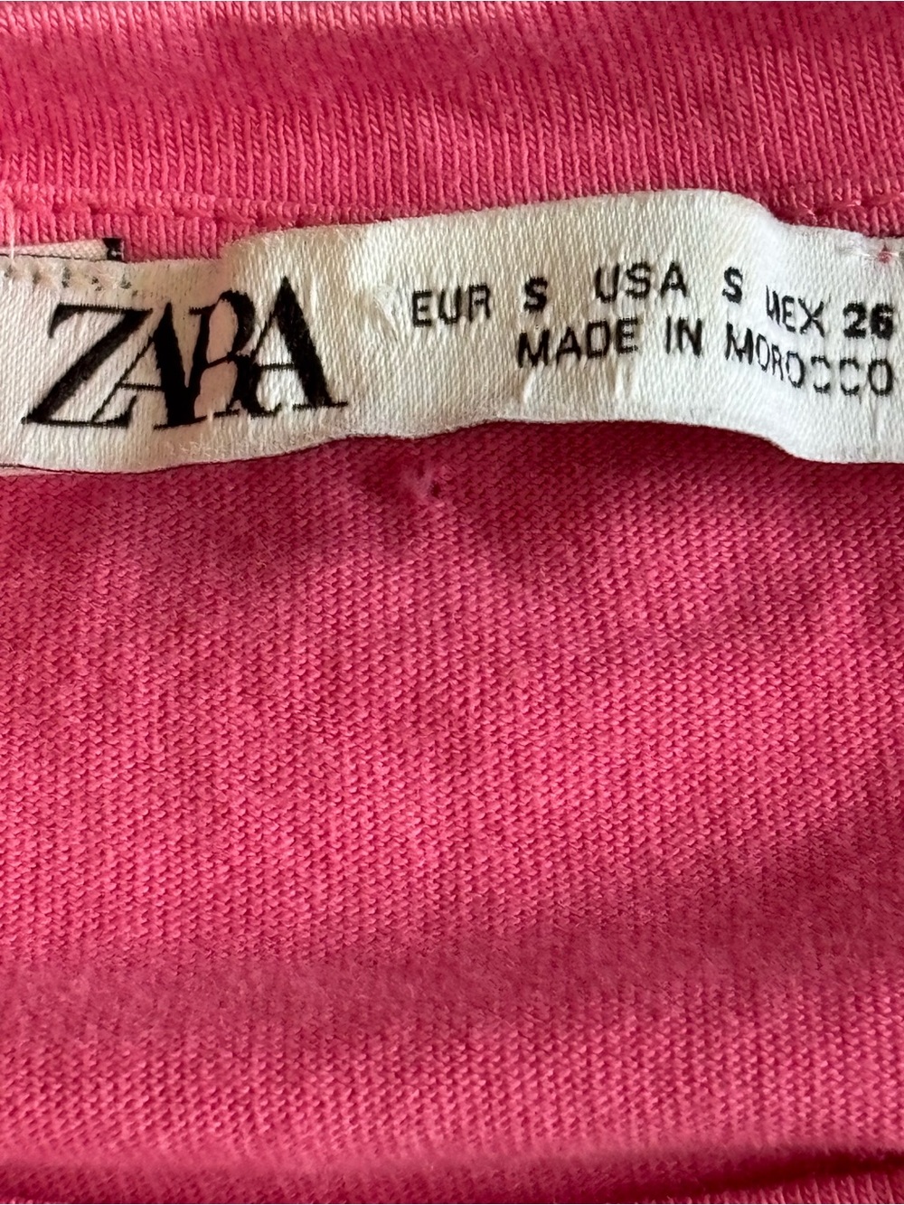 Zara Women's Sz Sm Puff Sleeve Crop Top - Pink - Picture 5 of 7